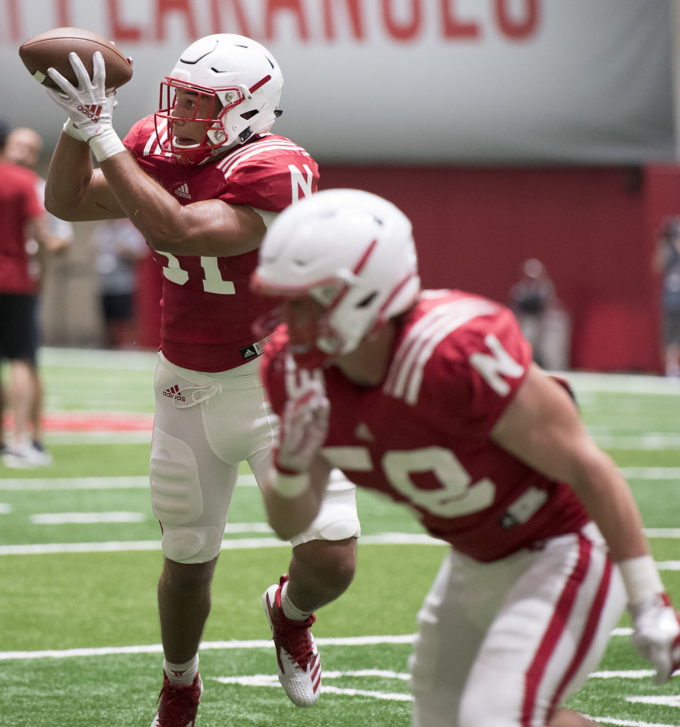NU football practice, 8.7